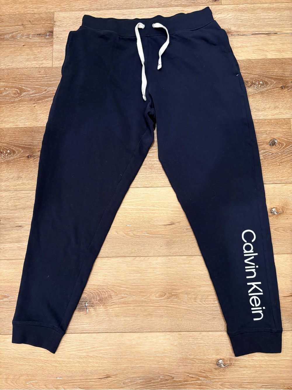 Women’s Calvin Klein Lightweight Navy Logo Sweat Joggers- Size M